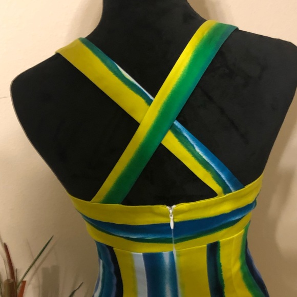 Calvin Klein Pleated Halter Dress Size 2 - Picture 5 of 7